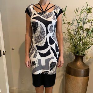 Infinite Black and White Cocktail Dress- Sz. 6